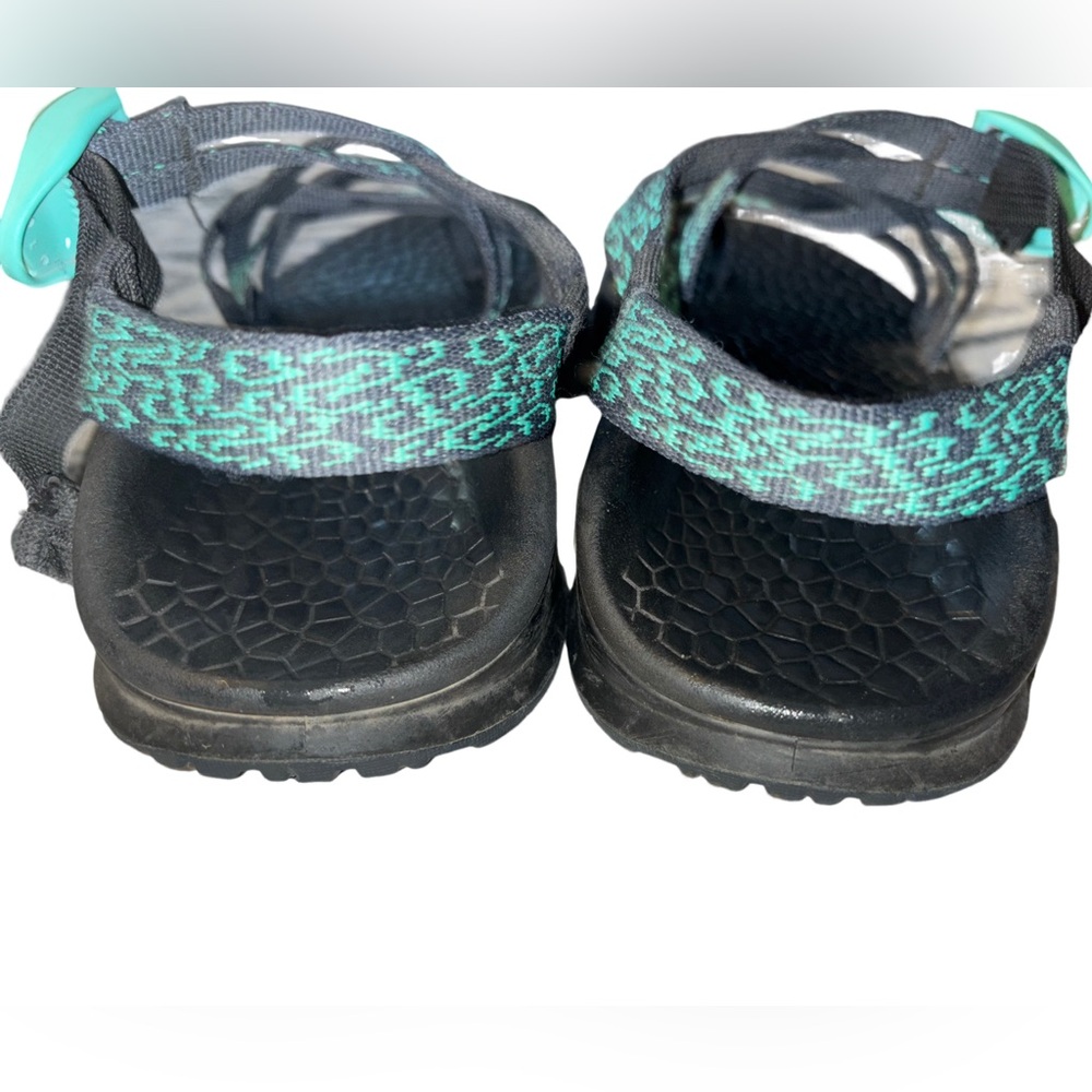 Chaco Green Black Gorp Outdoor Activewear Adjustable Strap Sandals Toe Loop - Picture 4 of 8
